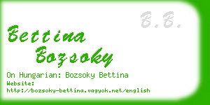 bettina bozsoky business card